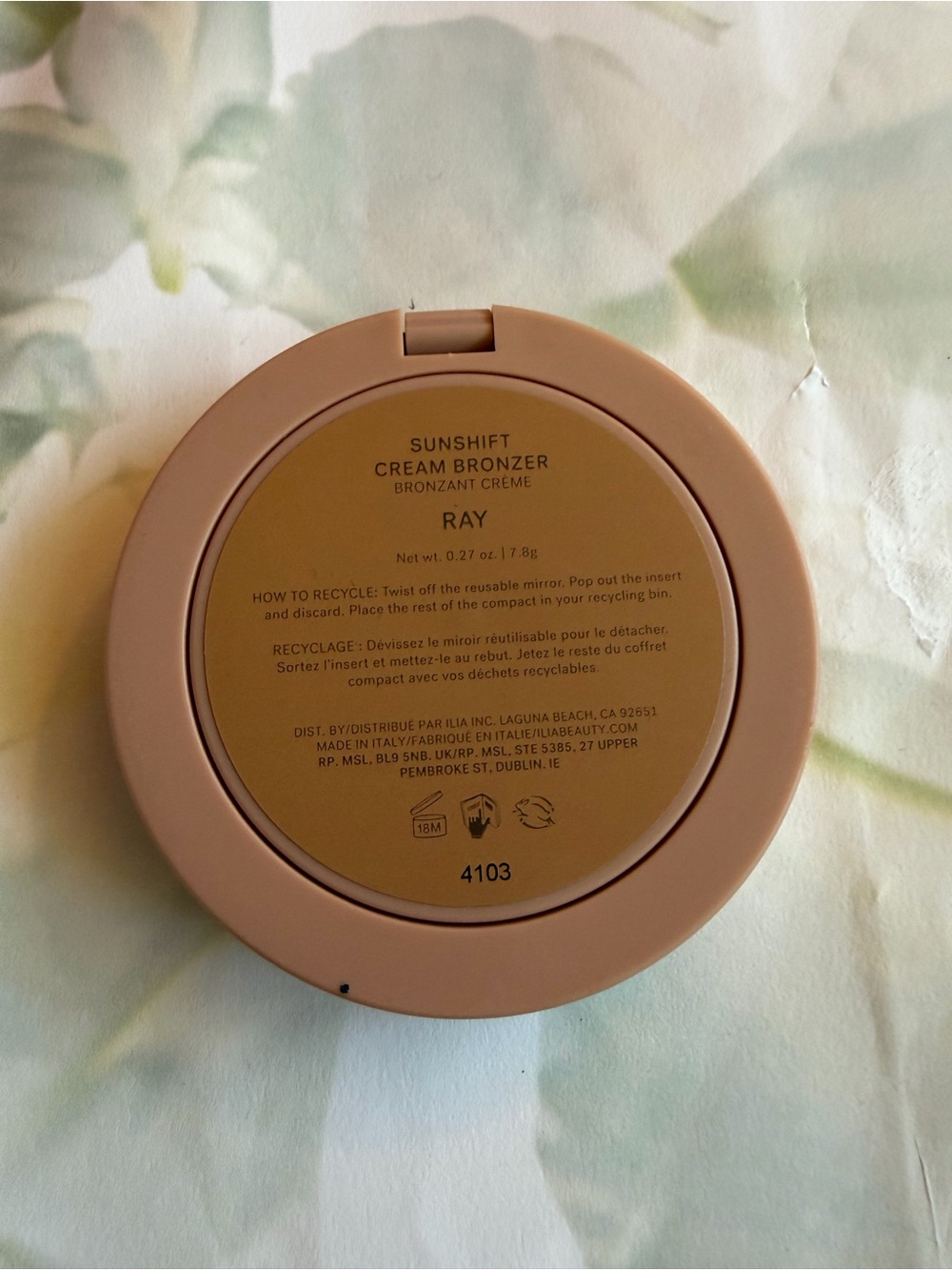 ILIA Cream Bronzer Ray - swatched once